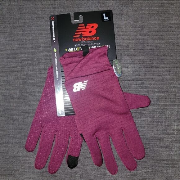 New Balance Women Pink Grid Fleece Touch -Tip Technology Gloves Size Lar… - Picture 14 of 15